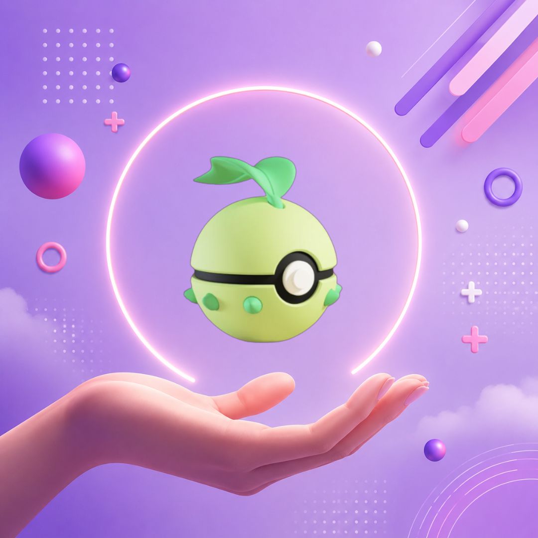 Pokebola inspirada en #152 Chikorita