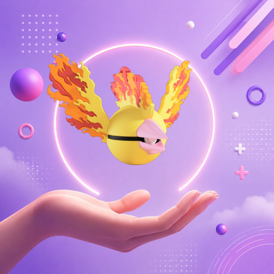 Pokebola inspirada en #146 Moltres