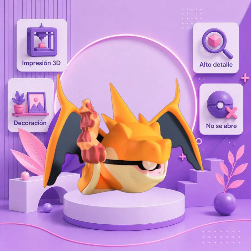 Pokebola Inspirada En #006 Mega Charizard Y