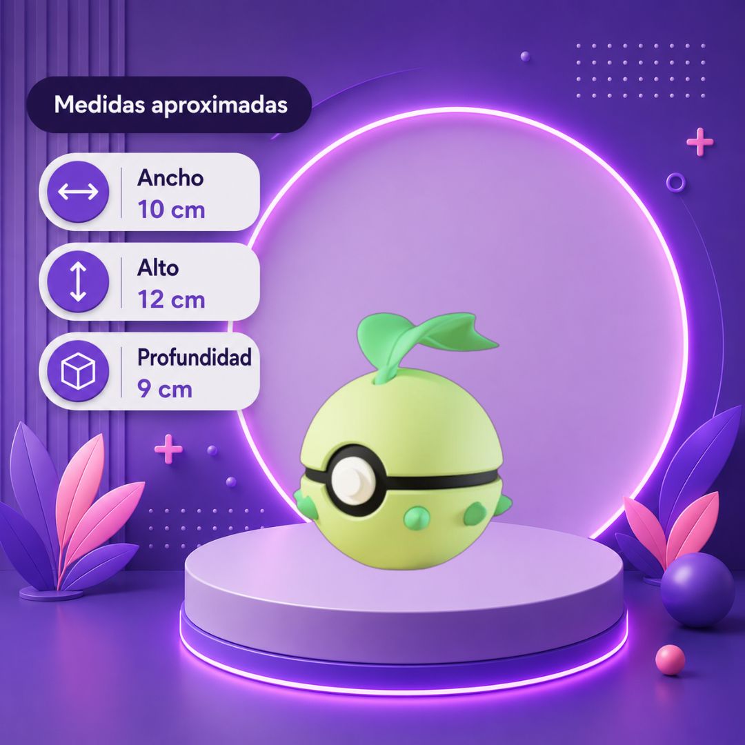Pokebola inspirada en #152 Chikorita