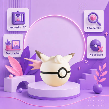 Pokebola inspirada en #036 Clefable