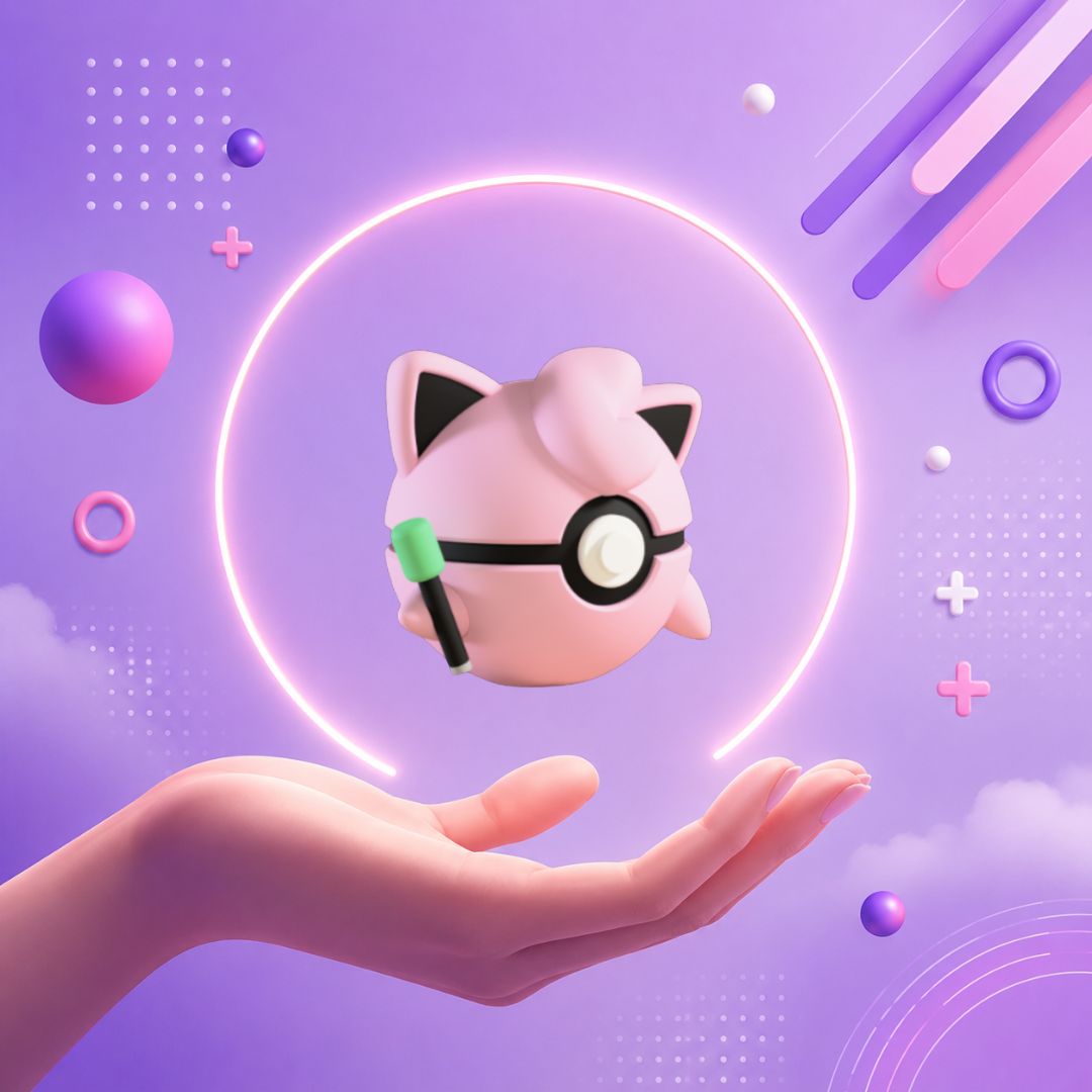 Pokebola inspirada en #039 Jigglypuff