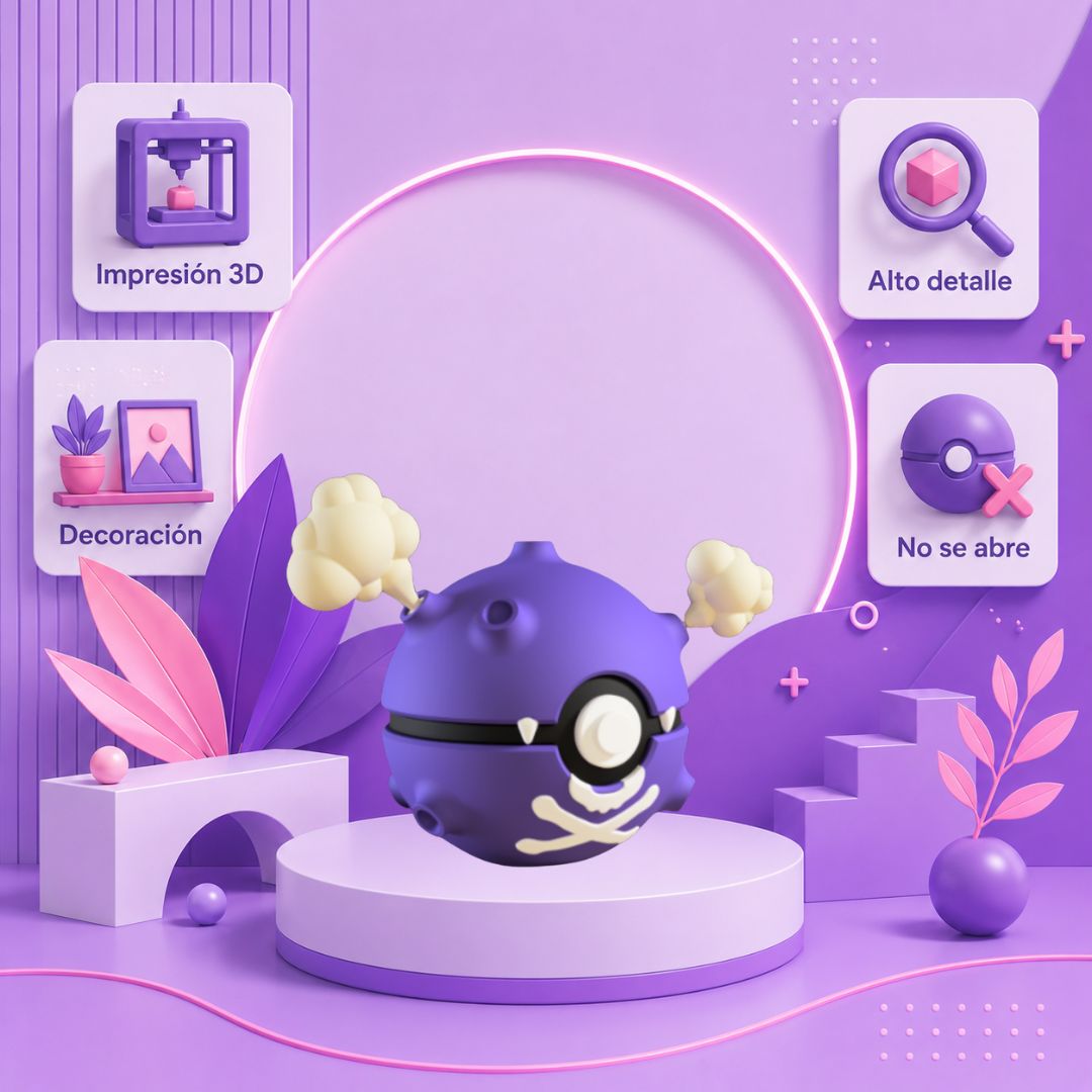 Pokebola inspirada en #109 Koffing