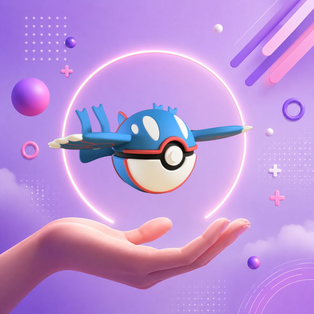 Pokebola inspirada en #382 Kyogre