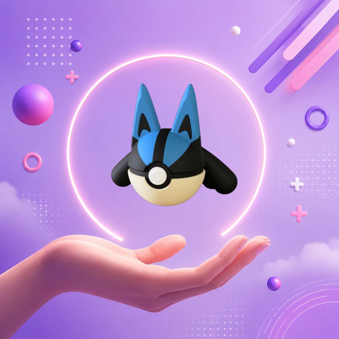 Pokebola inspirada en #448 Lucario