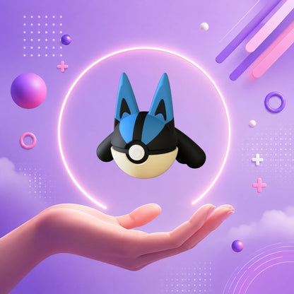 Pokebola inspirada en #448 Lucario