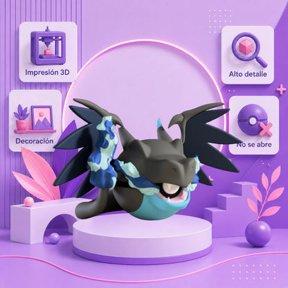 Pokebola inspirada en #006 Mega charizard x