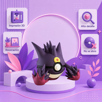 Pokebola inspirada en #094 Mega gengar