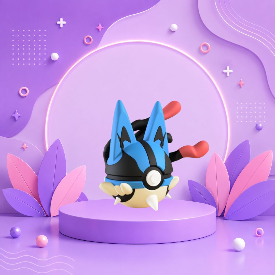 Pokebola inspirada en #448 Mega Lucario