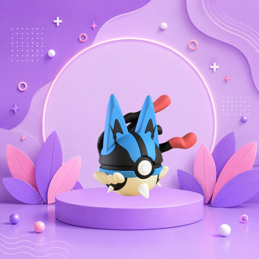 Pokebola inspirada en #448 Mega Lucario