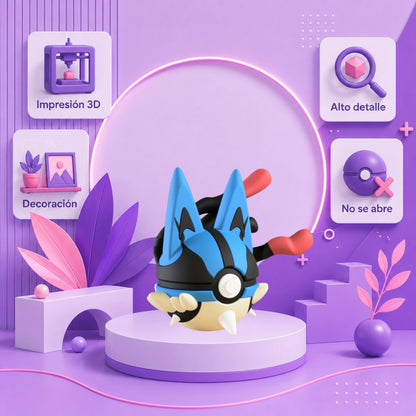 Pokebola inspirada en #448 Mega Lucario
