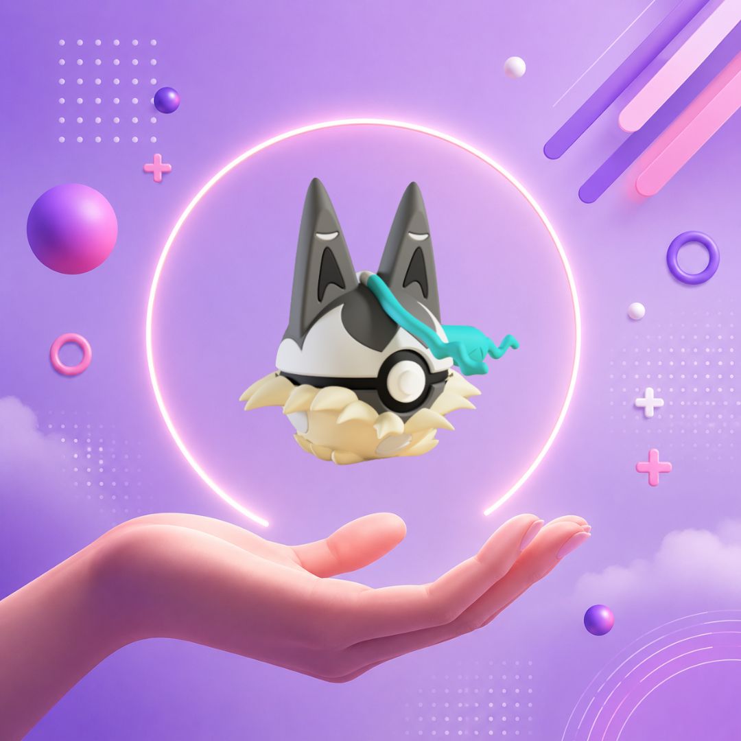 Pokebola inspirada en #448 Mega Lucario z