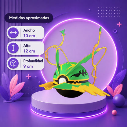 Pokebola inspirada en #384 Mega rayquaza