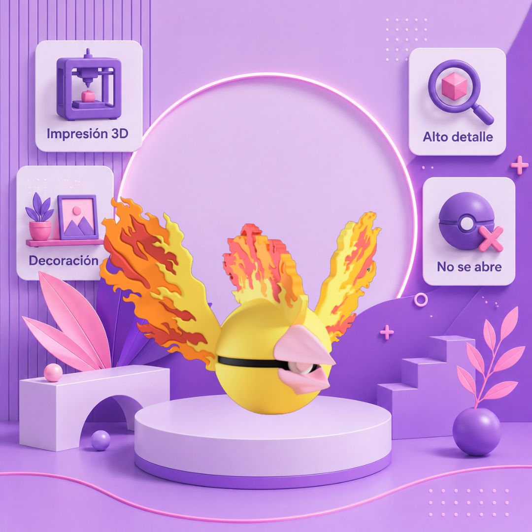 Pokebola inspirada en #146 Moltres