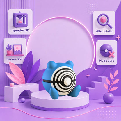 Pokebola inspirada en #061 Poliwhirl